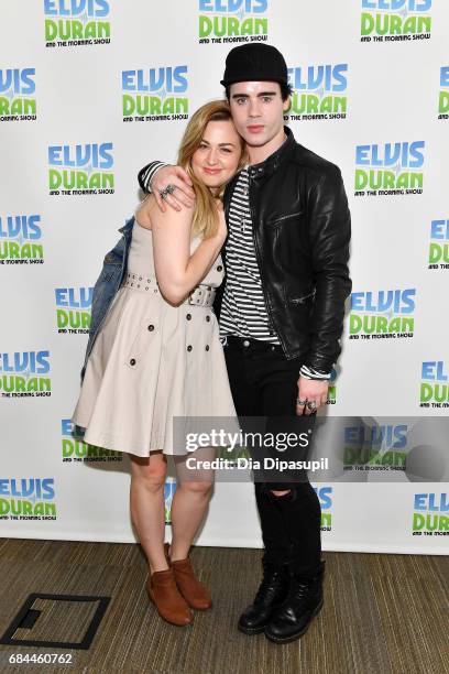 Leon Else poses with Bethany Watson during his visit to "The Elvis Duran Z100 Morning Show" at Z100 Studio on May 18, 2017 in New York City.