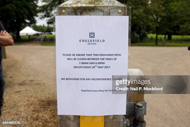 General View of preparations around St Mark's Church in Englefield, where Pippa Middleton and James Matthew are planning on getting married on May...