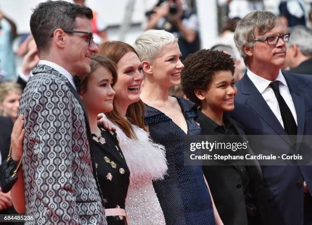 Actors Cory Michael Smith, Millicent Simmonds, Julianne Moore, Michelle Williams, Jaden Michael and director Todd Haynes attend the "Wonderstruck"...