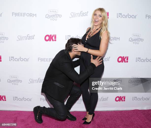 Gleb Savchenko and Elena Samodanova attend OK! Magazine's Summer Kick-Off Party at W Hollywood on May 17, 2017 in Hollywood, California.