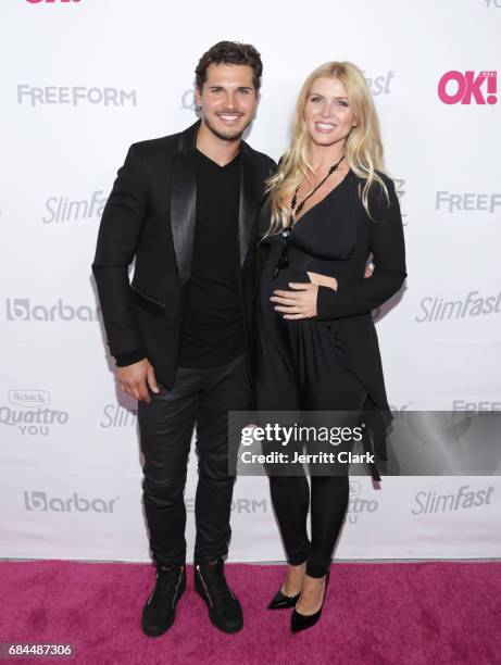 Gleb Savchenko and Elena Samodanova attend OK! Magazine's Summer Kick-Off Party at W Hollywood on May 17, 2017 in Hollywood, California.