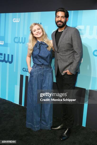 Actors Rose McIver and Rahul Kohli attend the 2017 CW Upfront on May 18, 2017 in New York City.