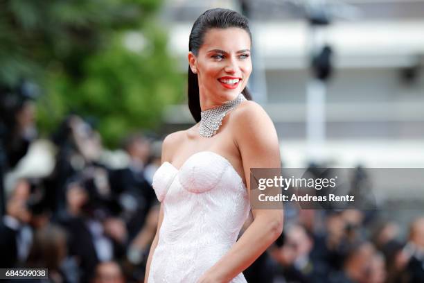 Model Adriana Lima attends the "Loveless " screening during the 70th annual Cannes Film Festival at Palais des Festivals on May 18, 2017 in Cannes,...