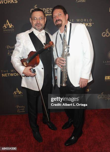 Jacob & Jacob arrive for The World Networks Presents Launch Of The Goddess Empowered held at Brandview Ballroom on May 17, 2017 in Glendale,...