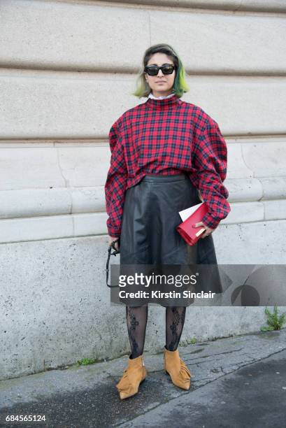 Fashion content producer at Nordstrum and drummer for Vomit face Preetma Singh on day 3 during Paris Fashion Week Autumn/Winter 2017/18 on March 2,...