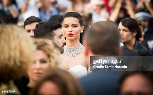 Adriana Lima attends the "Loveless " screening during the 70th annual Cannes Film Festival at Palais des Festivals on May 18, 2017 in Cannes, France.