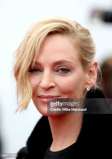 Uma Thurman attends the "Loveless " screening during the 70th annual Cannes Film Festival at Palais des Festivals on May 18, 2017 in Cannes, France.