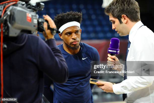 Bobby Dixon, #35 of Fenerbahce Istanbul during the 2017 Turkish Airlines EuroLeague Final Four Fenerbahce Istanbul Practice at Sinan Erdem Dome on...