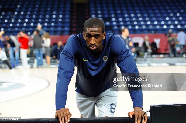 Ekpe Udoh, #8 of Fenerbahce Istanbul during the 2017 Turkish Airlines EuroLeague Final Four Fenerbahce Istanbul Practice at Sinan Erdem Dome on May...