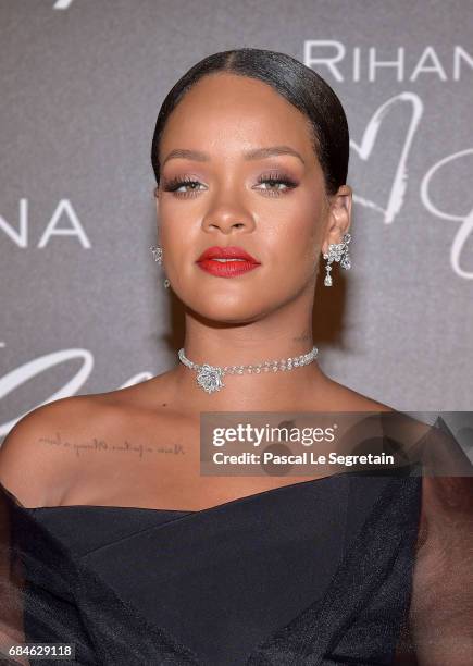 Rihanna attends the Chopard dinner in honour of her and the Rihanna X Chopard Collection during the 70th annual Cannes Film Festival on the Chopard...