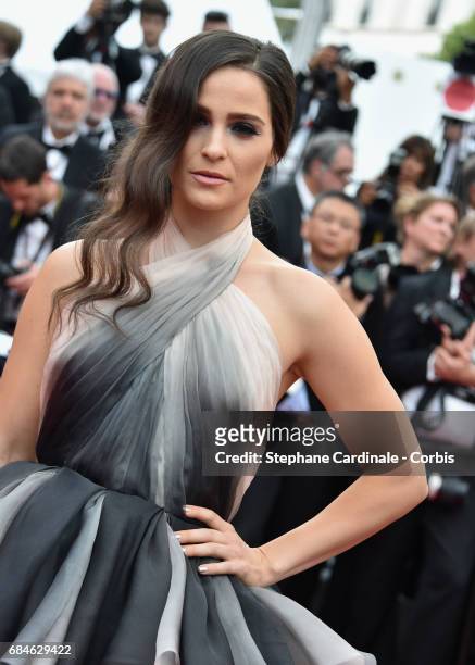 Actor Gianna Simone attends the "Loveless " premiere during the 70th annual Cannes Film Festival at Palais des Festivals on May 18, 2017 in Cannes,...