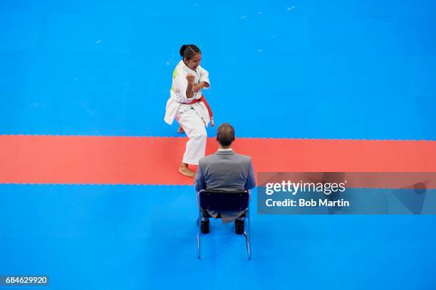 4th Islamic Solidarity Games: Indonesia Ora Sisilia in action during Women's Kata Final at Baku Sports Hall. Baku, Azerbaijan 5/14/2017 CREDIT: Bob...