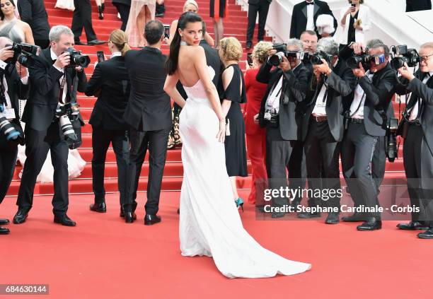 Model Adriana Lima attends the "Loveless " premiere during the 70th annual Cannes Film Festival at Palais des Festivals on May 18, 2017 in Cannes,...