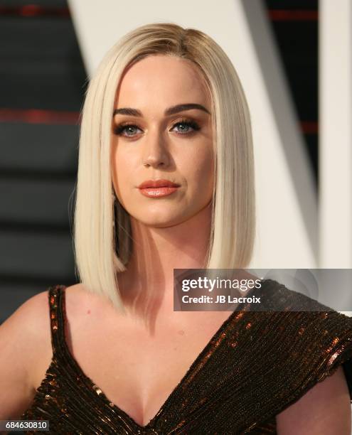 Katy Perry attends the 2017 Vanity Fair Oscar Party hosted by Graydon Carter at Wallis Annenberg Center for the Performing Arts on February 26, 2017...