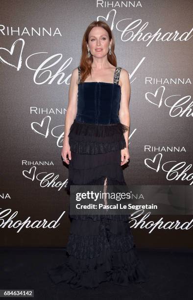 Julianne Moore attends the Chopard dinner in honour of Rihanna and the Rihanna X Chopard Collection during the 70th annual Cannes Film Festival on...