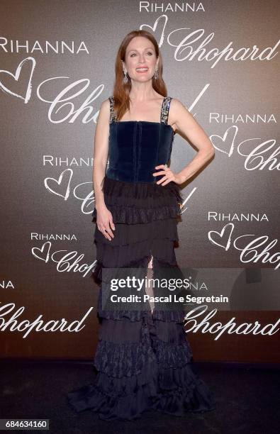 Julianne Moore attends the Chopard dinner in honour of Rihanna and the Rihanna X Chopard Collection during the 70th annual Cannes Film Festival on...