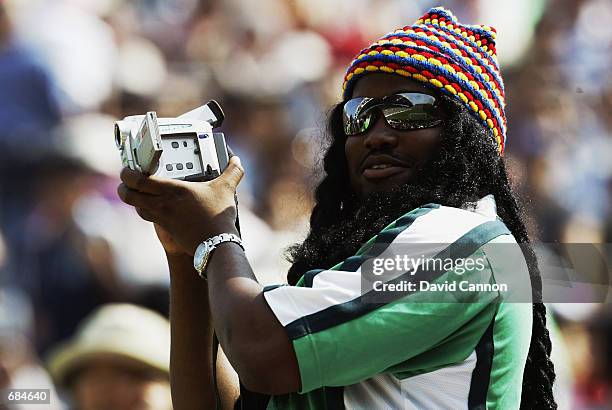 Nigeria fan during the FIFA World Cup Finals 2002 Group F match between Sweden and Nigeria played at the Kobe Wing Stadium, in Kobe, Japan on June 7,...