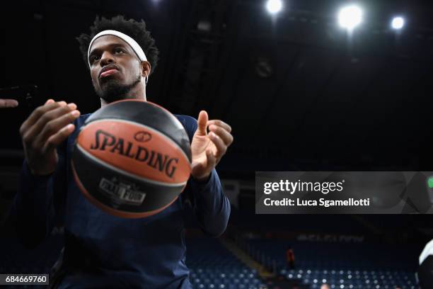 Bobby Dixon, #35 of Fenerbahce Istanbul during the 2017 Turkish Airlines EuroLeague Final Four Real Madrid Practice at Sinan Erdem Dome on May 18,...