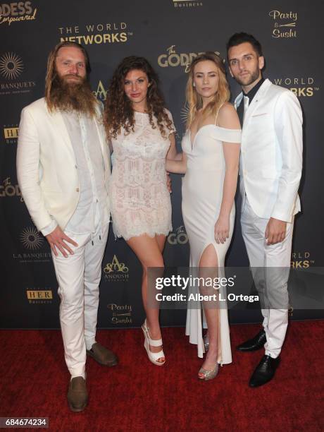 Sky Jensen, Wren Barnes, Lindsay Rhoades and Armon Anderson arrive for The World Networks Presents Launch Of The Goddess Empowered held at Brandview...