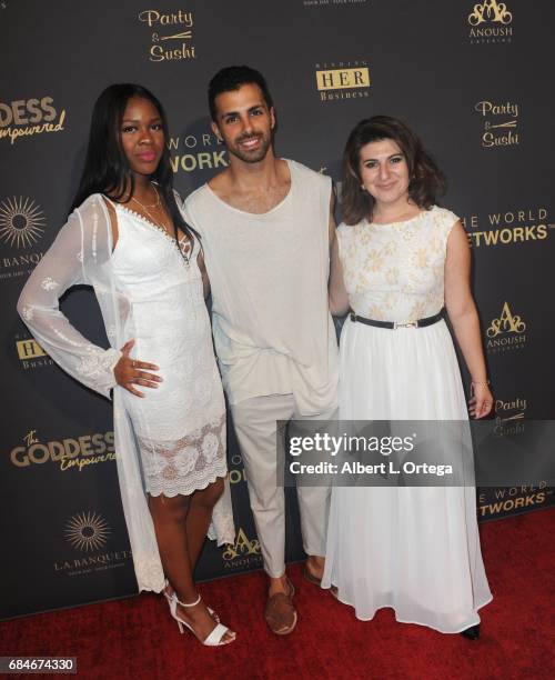 Ivy Ejam, Oshri and Lousine Karibian at The World Networks Presents Launch Of The Goddess Empowered held at Brandview Ballroom on May 17, 2017 in...