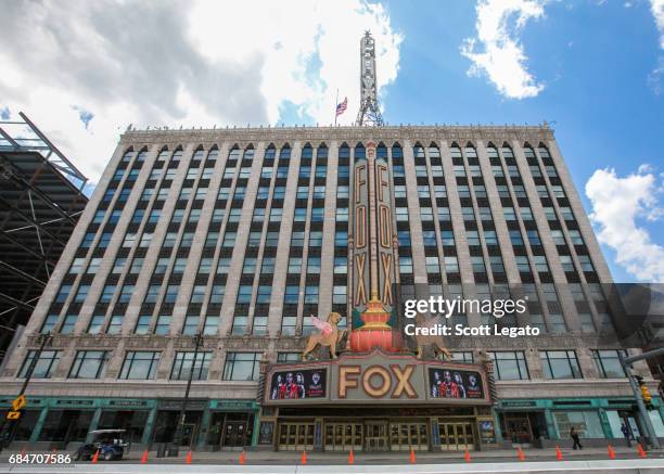 View of the Fox Theatre on May 18, 2017 in Detroit, Michigan. Soundgarden frontman Chris Cornell passed away following their performance at the...