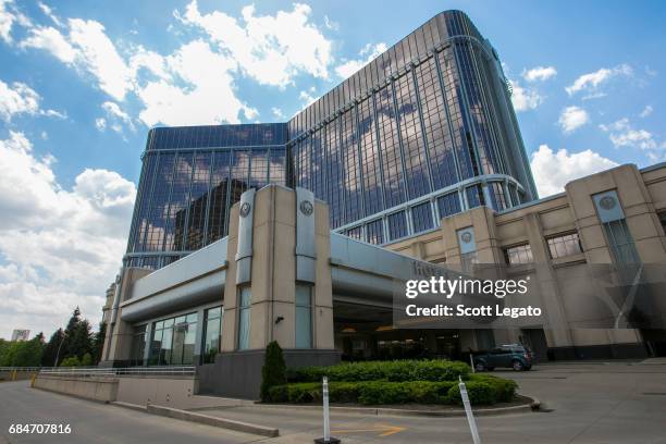 View of the MGM Grand hotel on May 18, 2017 in Detroit, Michigan. Soundgarden frontman Chris Cornell passed away at the hotel following a performance...