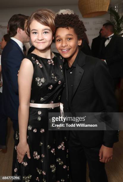 Millicent Simmonds and Jaden Michael attend the "Wonderstruck" Cannes After Party on May 18, 2017 in Cannes, .
