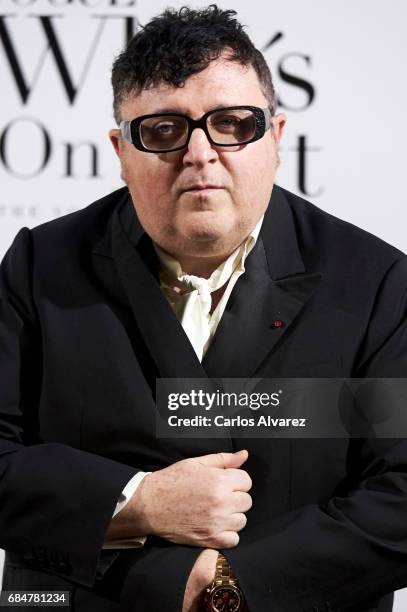 Designer Alber Elbaz attends the 'Vogue Who's On Next' party at the El Principito Club on May 18, 2017 in Madrid, Spain.