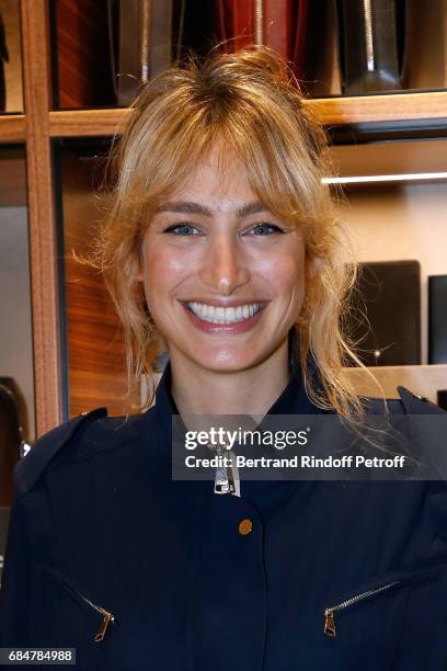 Actress Pauline Lefevre attends the Montblanc : Champs-Elysees Flagship Reopening on May 18, 2017 in Paris, France.