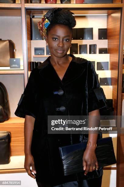 Actress Aissa Maiga attends the Montblanc : Champs-Elysees Flagship Reopening on May 18, 2017 in Paris, France.