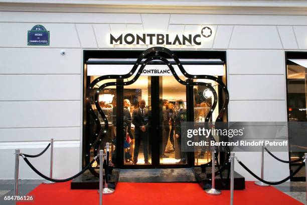 Illustration view during the Montblanc : Champs-Elysees Flagship Reopening on May 18, 2017 in Paris, France.