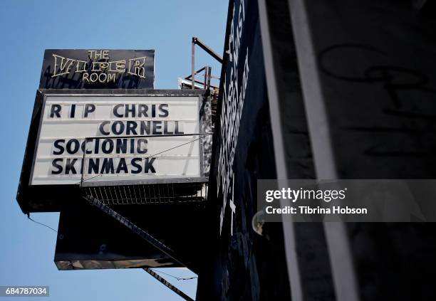 Chris Cornell remembered on The Sunset Strip at The Viper Room on May 18, 2017 in Los Angeles, California.