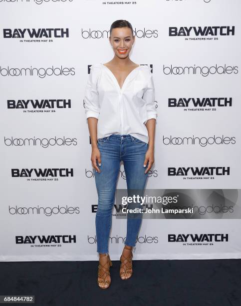 Ilfenesh Hadera visits Bloomingdale's 59th Street Store to promote the new movie "Baywatch" at Bloomingdale's 59th Street Store on May 18, 2017 in...