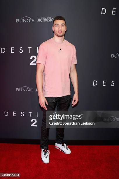 Basketball player Zach LaVine attends Activision And Bungie Celebrate The Gameplay World Premiere Of 'Destiny 2' at Jet Center Los Angeles on May 18,...