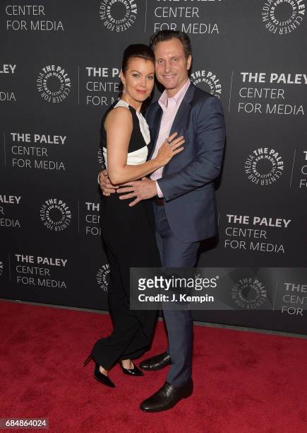 Actress Bellamy Young and actor Tony Goldwyn attend The Paley Center For Media Presents: The Ultimate "Scandal" Watch Party at The Paley Center for...