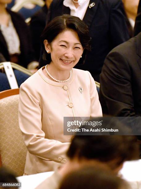 Princess Kiko of Akishino attends the Japan Anti-Tuberculosis National Assembly on May 18, 2017 in Sapporo, Hokkaido, Japan.