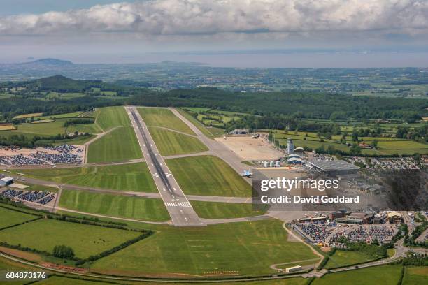 Aerial Photograph of Bristol International Airport at Lulsgate Bottom in North Somerset.