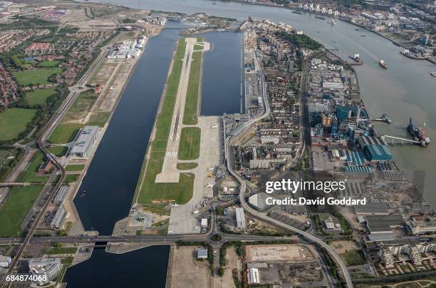 London City Airport Aerial Photos and Premium High Res Pictures - Getty