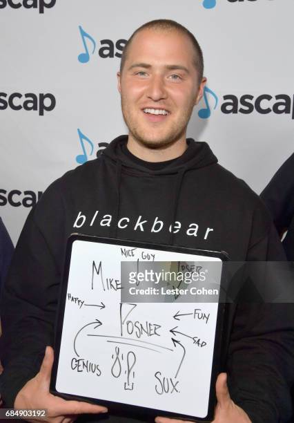 Singer Mike Posner at the 2017 ASCAP Pop Awards at The Wiltern on May 18, 2017 in Los Angeles, California.
