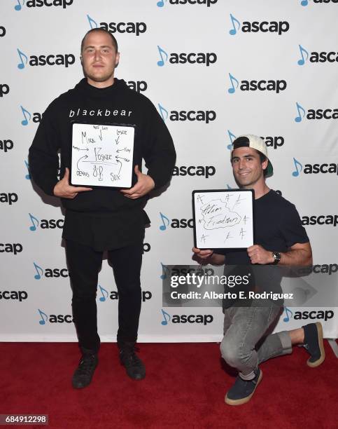 Mike Posner and Adam Friedman at the 2017 ASCAP Pop Awards at The Wiltern on May 18, 2017 in Los Angeles, California.