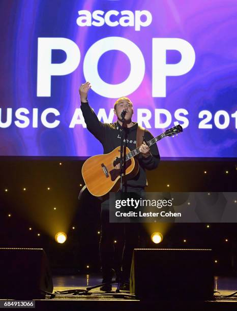 Singer Mike Posner performs onstage at the 2017 ASCAP Pop Awards at The Wiltern on May 18, 2017 in Los Angeles, California.