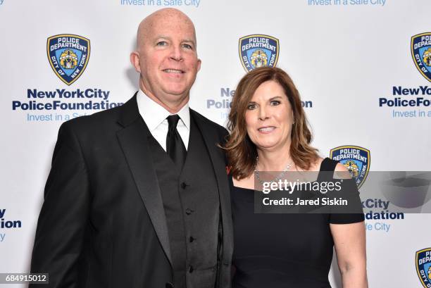 Police Commissioner James O'Neill and Blake Norton attend New York City Police Foundation 2017 Gala at Sheraton New York on May 18, 2017 in New York...