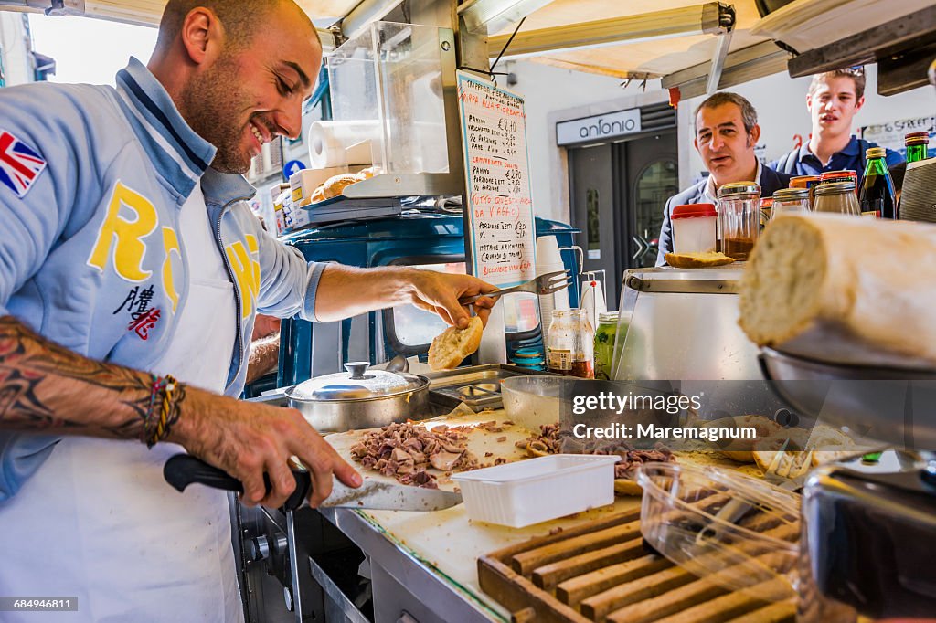 Typical Panino (sandwich) al Lampredotto