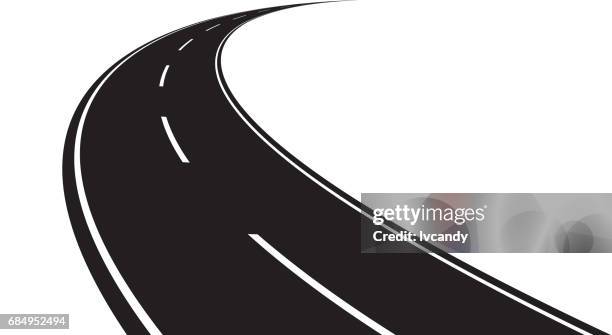 curved road - winding road stock illustrations