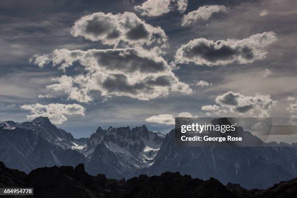 The snow-covered Sierra Nevada Mountains and Mt. Whitney are viewed from Highway 395 on April 6 in Lone Pine, California. Owens Valley is an arid...