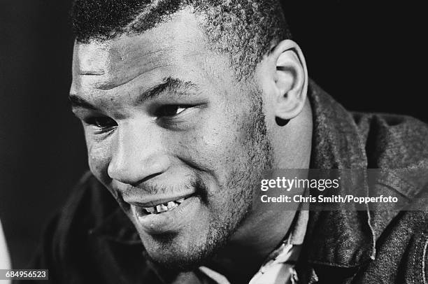 American heavyweight boxer Mike Tyson pictured at a press conference in the United States in February 1990. Mike Tyson would lose his WBA, WBC and...