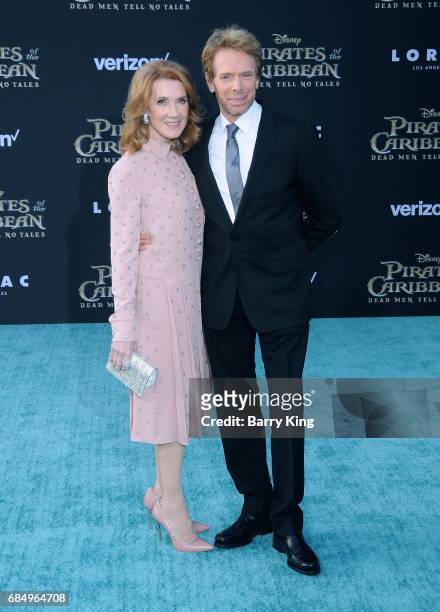 Producer Jerry Bruckheimer and wife Linda Bruckheimer attend the premiere of Disney's 'Pirates Of The Caribbean: Dead Men Tell No Tales' at Dolby...
