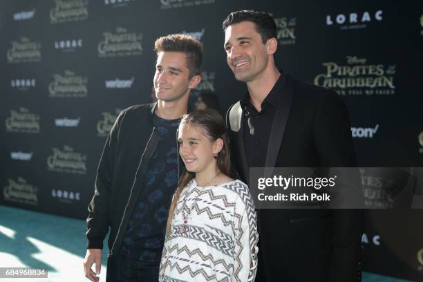 Actor Gilles Marini and family at the Premiere of Disneys and Jerry Bruckheimer Films Pirates of the Caribbean: Dead Men Tell No Tales, at the...