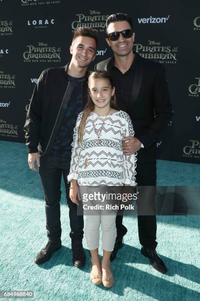 Actor Gilles Marini and family at the Premiere of Disneys and Jerry Bruckheimer Films Pirates of the Caribbean: Dead Men Tell No Tales, at the...