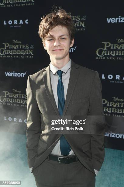 Actor Ty Simpkins at the Premiere of Disneys and Jerry Bruckheimer Films Pirates of the Caribbean: Dead Men Tell No Tales, at the Dolby Theatre...